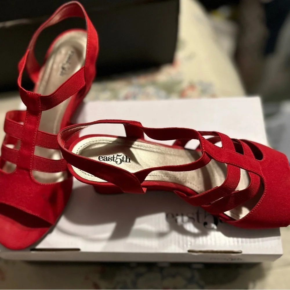 East 5th Red Wedges Size: 8.5